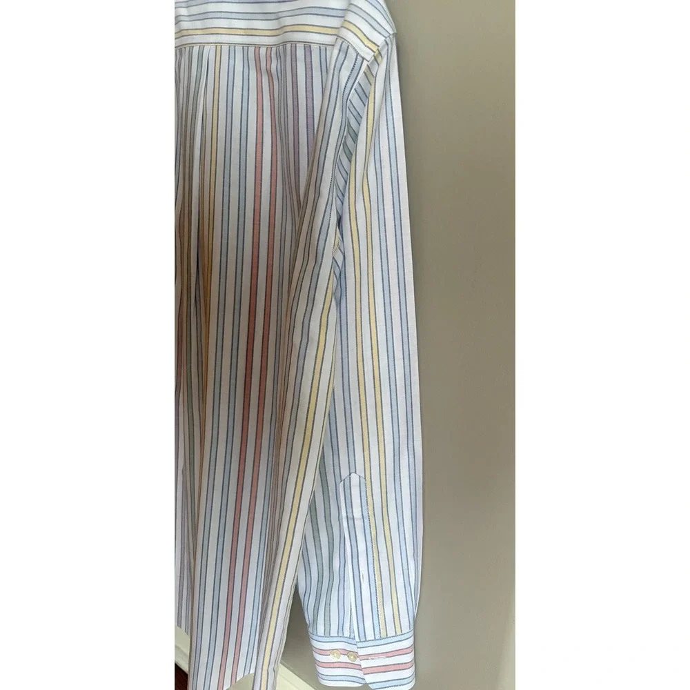 Brooks Brothers  Button Down Shirt Mens  LG pastel stripe 100% cotton Heritage - Picture 10 of 16